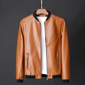 High Quality <b>Men's</b> Real <b>Leather</b> <b>Jacket</b> Zipper Flight <b>Leather</b> Pilot <b>Jacket</b> - Product Image 1