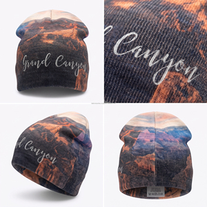 Bonnet en acrylique imprimé par sublimation Grand Canyon, unisexe, pour l'hiver, vêtements décontractés d'extérieur, 56-58 cm - Product Image 5