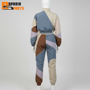 Wholesale Streetwear Style Windbreaker Tracksuit Set Zipper Jacket Jogger <b>Pants</b> Waterproof Breathable Comfortable Fit for Women - Product Image 3