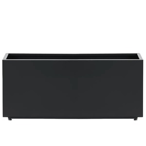Jardinière minimaliste en métal noir, rectangulaire, avec revêtement en poudre, pour plantes vertes de jardin - Product Image 1
