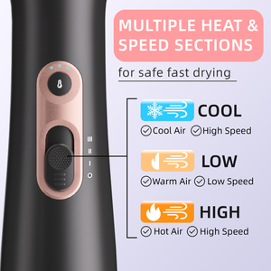 Sèche-cheveux professionnel 90000 tr/min, <span class=keywords><strong>brosse</strong></span> à air chaud haute vitesse et styler soufflant avec ions négatifs pour volume en salon - Product Image 4