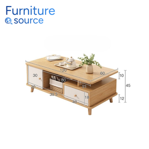 Mesa de centro de madera de MDF duradera y moderna con características de almacenamiento, muebles de cafetería de moda hechos en Vietnam por Skilled Factory - Product Image 3