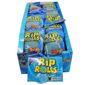 Bonbons à la réglisse saveur framboise bleue Rip Rolls, 1,4 oz, acidulés et moelleux, prix d'usine, vente en gros, en vrac, pour cadeaux de fête, nouveauté USA - Product Image 5