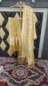 Banarasi cotton silk scarf - Product Image 3