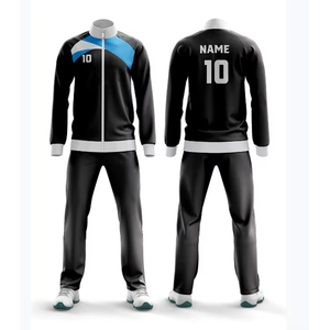 Football Training Track Suits Two-piece Sporty Winter Polyester Stand Collar <b>Zipper</b> <b>Jacket</b> High Quality - Product Image 6
