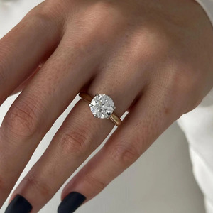 Anillo de Eternidad con Diamantes Cultivados en Laboratorio, Oro de 18k, Corte Brillante Redondo, 3 Quilates, Joyería de Compromiso y Boda para Mujer - Product Image 1