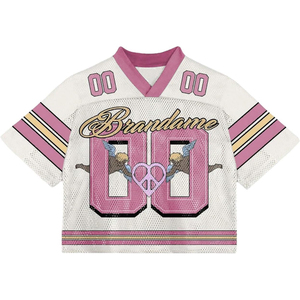 Camiseta Deportiva Unisex de Fútbol con Cuello en V, Malla Rosa, Número 22, Impresión por Transferencia de Calor, Transpirable y que Absorbe la Humedad - Product Image 3