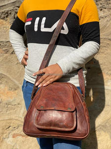 กระเป๋าหนังแพะแท้มีสไตล์ลำลองวินเทจดูกระเป๋าถือกระเป๋าสะพายไหล่ - Product Image 2