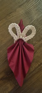 <b>White</b> Bunny Shape Macrame Napkin Ring Handmade Cute <b>Dining</b> <b>Table</b> Decor For Cute Cafe <b>Table</b> Accent And Handmade Gift Item - Product Image 3