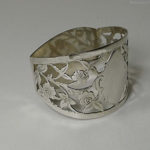 Anillo de plata de primera calidad con forma de servilleta redonda para boda, anillo elegante de Metal y acero inoxidable, color blanco, plateado y portugués, para hotel y fiesta - Product Image 1