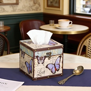 Hammered Metal Tissue Box Cover Decorative Tissue Holder Perfect For Living Room <b>Dining</b> <b>Table</b> Office And Bathroom Countertop - Product Image 5
