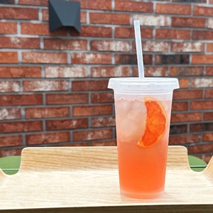 Venti Rooftop Cold Tumbler 700ml Plastic Durable PP Drinking Ice <b>Cup</b> For Iced Coffee <b>With</b> Flat <b>Lid</b> <b>And</b> Reusable <b>Straw</b> - Product Image 5