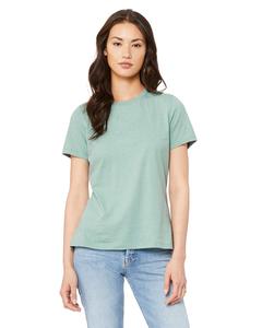 เสื้อยืดคอตตอนเจอร์ซีย์ผู้หญิง ทรงมาตรฐาน แขนสั้น คอกว้าง ทรงพอดีตัว ผ้าทริบลน์ ราคาขายส่ง ลายพิมพ์ - Product Image 1