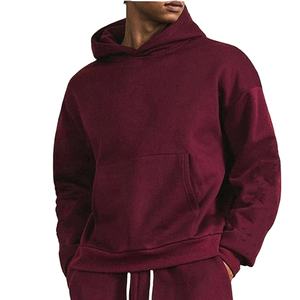 Perimum Sweat-shirt à capuche avec logo et couleur personnalisée pour hommes Ensemble deux pièces décontracté 100% coton polaire pour unisexe - Product Image 5