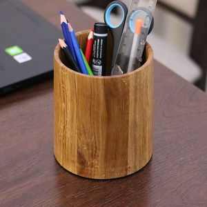 Wooden <b>Pen</b> Holder with Natural Finish for Desk Organization Featuring Pencils <b>Pens</b> Ruler <b>and</b> <b>Notepad</b> Stand handmade collection - Product Image 3