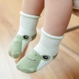 Chaussettes en coton pour enfants, garçons et filles, style sport, couleur unie, patchwork, antidérapantes, respirantes, printemps - Product Image 2