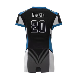 Custom Sublimated Baseball Jersey <b>Men</b> Short Sleeve Moisture Wicking Athletic Fit With Number Blue Black White Team Apparel - Product Image 4