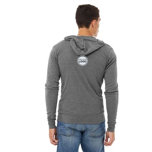Men's Fashion Pullover <b>Hoodie</b> Athletic Workout Fit Cotton Hooed Sweatshirts Casual BELLA+CANVAS Zipper Tri-blend Hoodies - Product Image 4