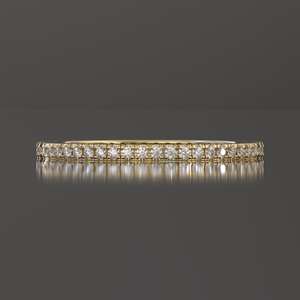 Anillo de eternidad completo con diamantes de moissanita, anillo de boda apilable para mujer |   Anillo de Oro Sólido a Juego |   Anillo Infinito - Product Image 2
