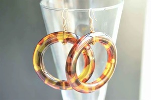 Pendientes Ligeros de Moda, Artesanía en Resina, Pendientes Redondos Colgantes de Resina, Joyería Hecha a Mano, Uso Diario Moderno - Product Image 5