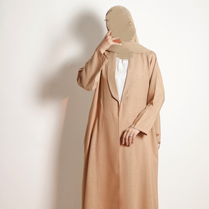 Abaya de Alta Calidad, Transpirable, con Bordado Árabe y Pedrería Termoadhesiva, Corte Holgado, Larga hasta el Suelo, Informal para Mujeres Musulmanas, de Poliéster Suave - Product Image 1