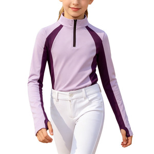 Camiseta de Manga Larga para Mujer, para Montar a Caballo, Deportiva, Transpirable, Elástica, de Secado Rápido, para Entrenamiento al Aire Libre - Product Image 3