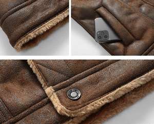 Blouson en cuir PU homme printemps-automne, col montant, coupe slim, style moto décontracté - Product Image 6