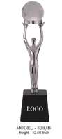 Statue élégante en métal moulé sous pression pour bureau, Dame gracieuse en forme de cadran, Décoration de bureau professionnelle, Portable, Or et Argent, Résistant aux UV