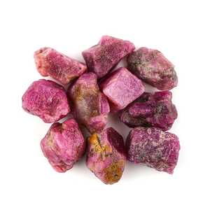 Natural Pink Ruby Rough Unpolished Gemstones <b>Raw</b> <b>Crystal</b> For Jewelry Making Loose Stone High Quality - Product Image 1