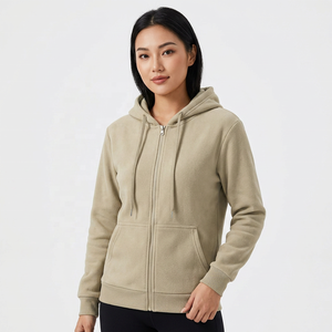 Sudadera con Capucha y Cremallera para Hombre, Corte Ajustado, Color Sólido, Informal, Manga Larga, Tejida, para Otoño - Product Image 2