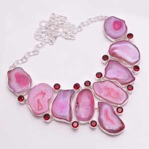 Collar personalizado de plata de ley, Cuarzo Natural Solar, joyería de piedras preciosas de cuarzo drusas, joyería bonita - Product Image 3