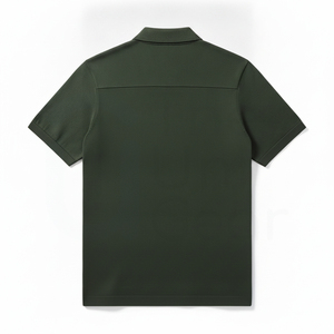 Polo de Punto de Manga Corta para Hombre, Color Verde Oscuro, Estilo Casual, Corte Regular - Product Image 2