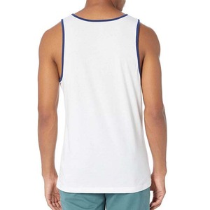 Men's <b>White</b> Cotton <b>Tank</b> <b>Top</b> O-Neck Solid Color Casual Wear Knitted Sleeveless Vest Fitness Wear Workout Shirts <b>Tank</b> <b>Tops</b> - Product Image 2