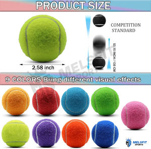 Balle de tennis professionnelle pressurisée, écologique, rebond élevé, personnalisable pour l'entraînement et les matchs - Product Image 2