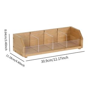 <b>Small</b> Bamboo Tea Bag Organizer Storage Holder for Tea Bags Wood Tea <b>Box</b> Containers Tea Rack Teabag Station Stand for Cabinet - Product Image 1