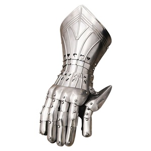 Armadura de Mano Metálica Estilo Museo, Accesorio de Disfraz Medieval Premium para Cosplay, Reenactaciones y Exposiciones - Product Image 1