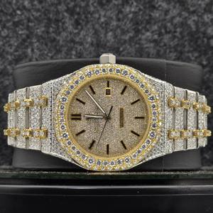 Luxury Hip Hop Automatic Movement Stainless Steel Moissanite <b>Watch</b> Iced <b>for</b> <b>Men</b> Sapphire Crystal Dial 10 Bar Water Resistance - Product Image 5