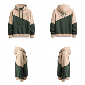 Sweat-shirt à capuche bicolore personnalisé – Sweat-shirt à capuche en polaire premium, style streetwear décontracté pour hommes et femmes - Product Image 6