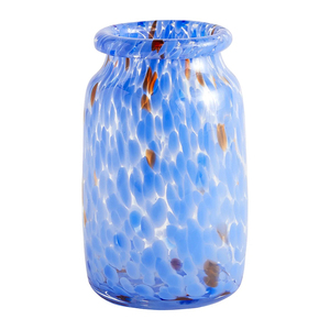 Jarrón de Vidrio Colorido con Diseño de Doble Borde, Jarrón Decorativo para Arreglos Florales - Product Image 1