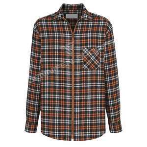 Camisas casuales de hombre OEM ODM con botones, camisas de franela 100% algodón a cuadros, tela de franela para camisa de hombre - Product Image 1