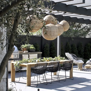 Ensemble de meubles de jardin résistant aux UV, service OEM ODM, structure en aluminium, ensemble de salle à manger d'extérieur en bois massif, garantie 3 ans - Product Image 2