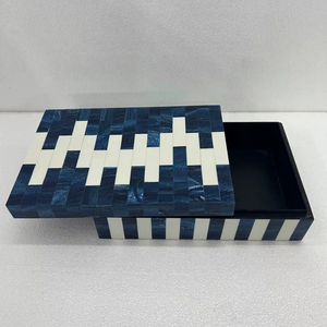 Caja de Resina Artesanal con Diseño Geométrico, Personalizable, de Alta Calidad, Decoración de Lujo para el Hogar, Regalo de Boda - Product Image 1