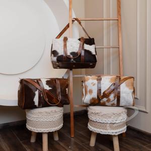 Bolsa de Viaje Grande de Cuero Vacuno, Estilo Occidental, con Cierre, Correa Ajustable, Multifuncional - Product Image 6