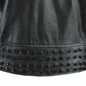 Meilleure Vente Prix Abordable Vestes en Cuir pour Femmes Nouvelle Collection Personnalisée Veste en Cuir Cloutée pour Femmes en Gros - Product Image 6