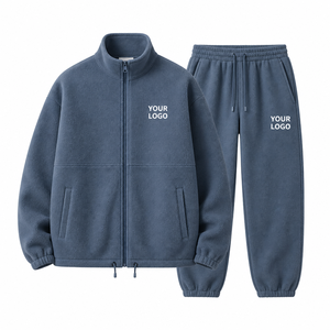 Ensemble de survêtement polaire d'hiver pour hommes en gros – Sweat-shirt et pantalon de jogging – Logo personnalisé – Fabricant de vêtements OEM/ODM - Product Image 6