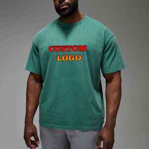 High Quality Digital Printing <b>Hip</b> Hop Style Men's T-Shirt 100% Cotton Solid Color High Quality Quick Dry Breathable Loose Fit - Product Image 4