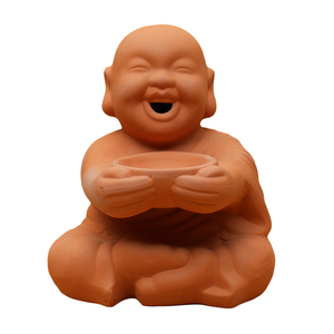 Maceta de Buda de Terracota, Estilo Chino Tradicional Wabi-Sabi, Maceta Clásica para Plantas de Interior, Decoración Hecha a Mano - Product Image 1
