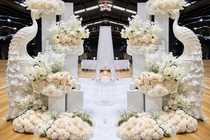 Decoración de Entrada para Banquete de Boda del Sur de la India, Ídolo Dorado de Ganesha, Estatua de Ganpati Vintage, Desmontable, de Fibra de Vidrio, Tamaño Personalizado - Product Image 3