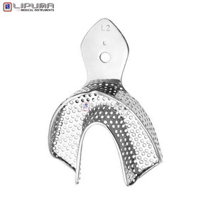 Bandeja de Impresión Dental de Calidad Premium con Borde en L Perforado Inferior D de Acero Inoxidable Reutilizable y Autoclavable para Ortodoncia - Product Image 6