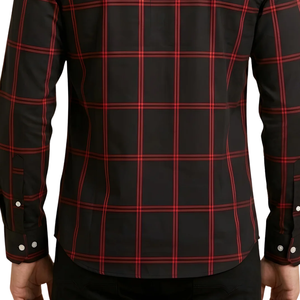 <b>Black</b> <b>Red</b> Plaid <b>Men</b> Flannel <b>Shirt</b> Long Sleeve Button Down Checkered Casual <b>Shirt</b> Soft Brushed Fabric Streetwear Wholesale - Product Image 6